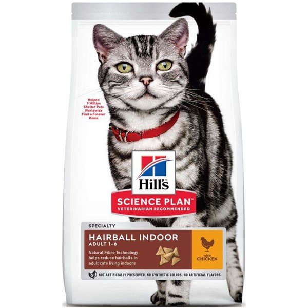 HILL's SP Feline Adult Hairball/Indoor,cu Pui 3 kg